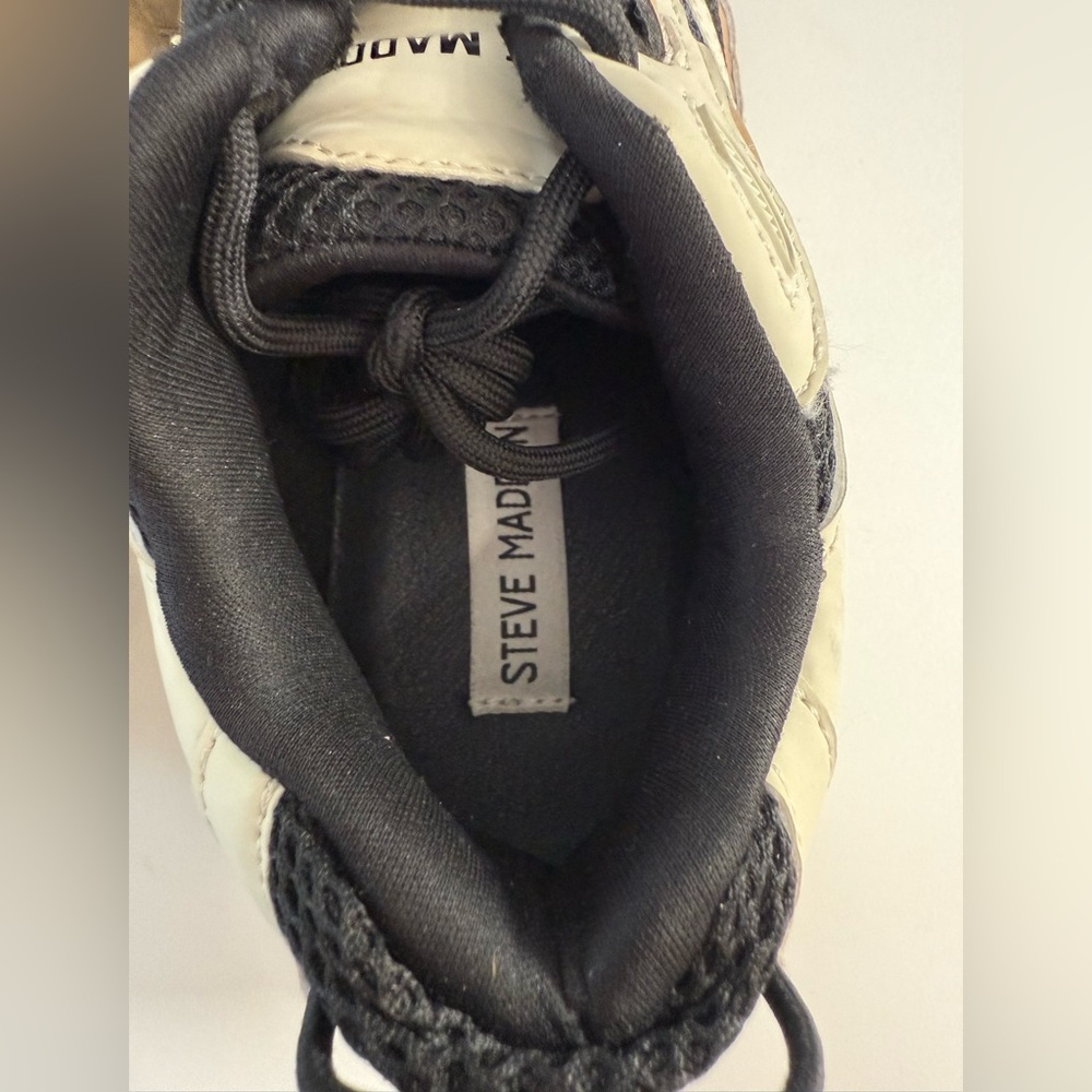 Steve Madden Black and White Sneakers - Picture 7 of 13